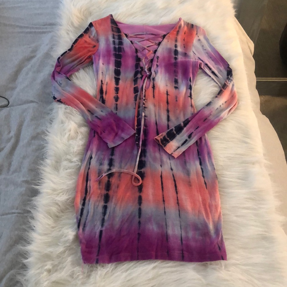 Tye die color mini dress